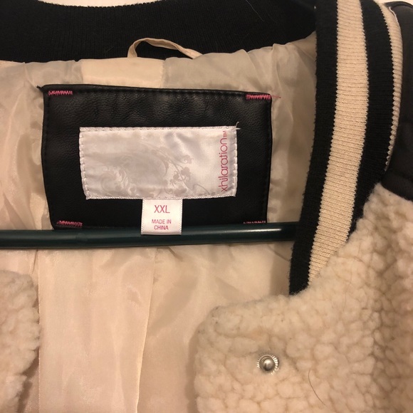 Target Faux Leather & Shearling Bomber Jacket, XXL - Picture 3 of 3